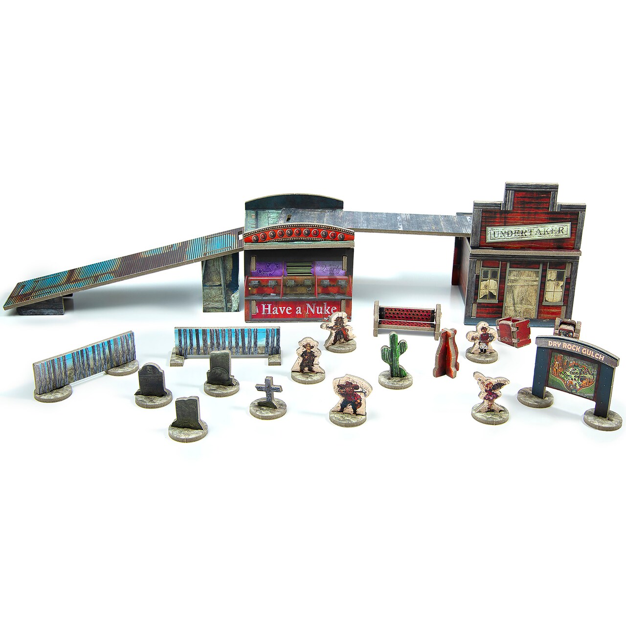 Modiphius Entertainment: Fallout: Factions - Tokens & Terrain Pack 1 - Punch-Out Pieces & 86 Tokens, Tabletop RPG Accessory, Expands The Starter Set